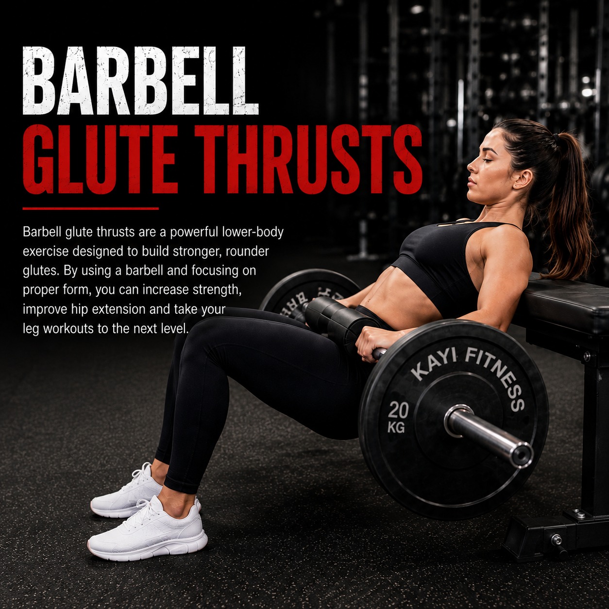 Barbell glute thrusts exercise
