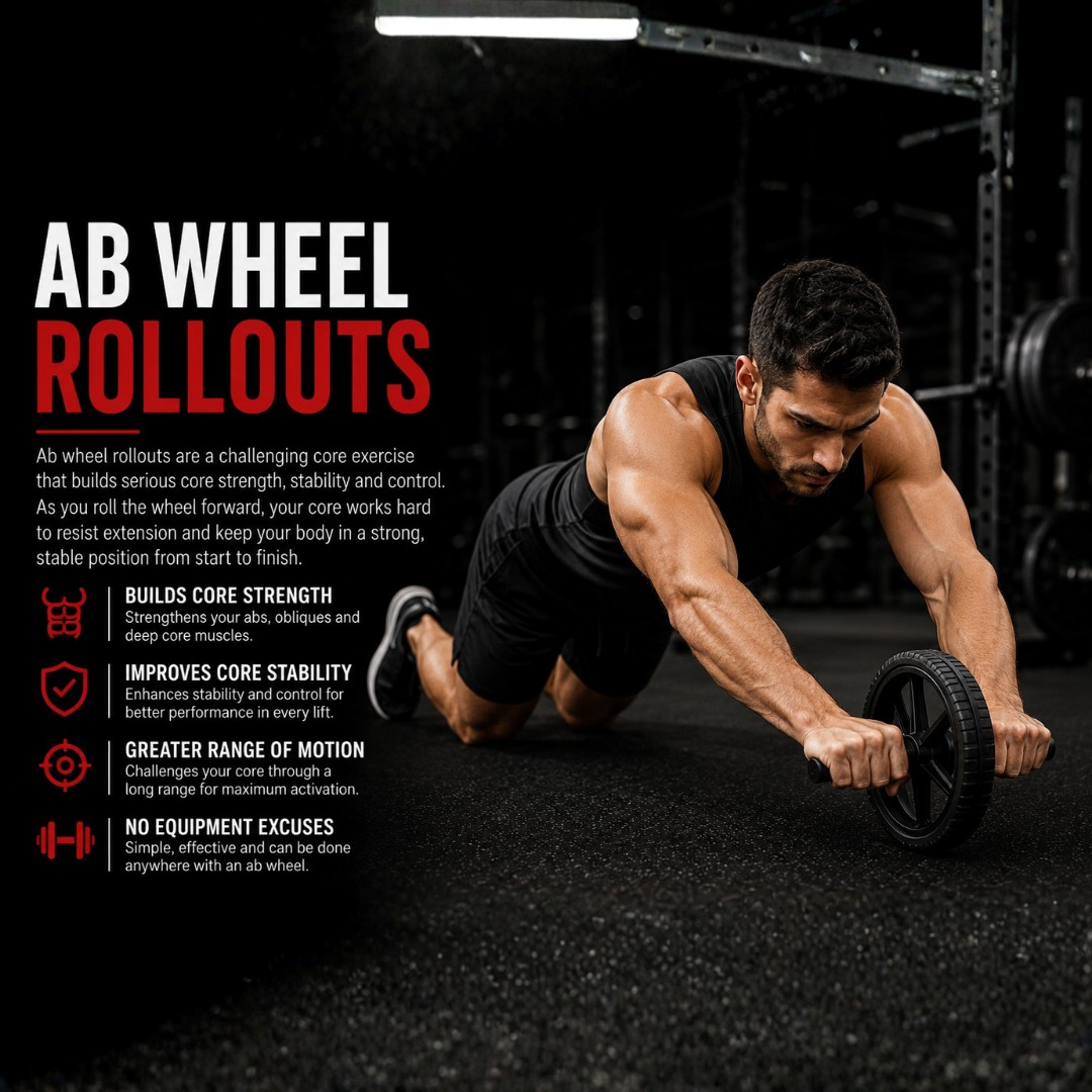 Ab wheel rollout exercise
