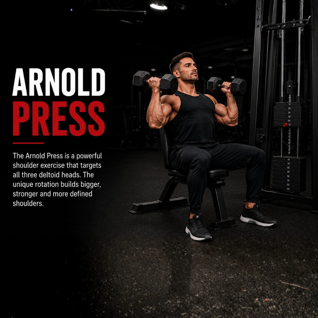 Arnold press dumbbell exercise