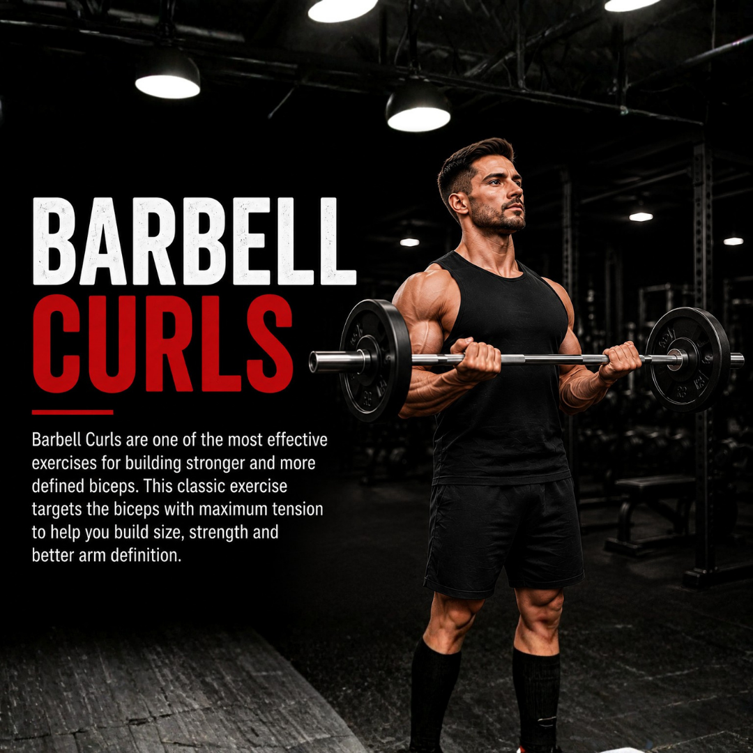 Barbell curls exercise